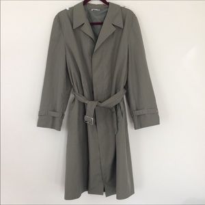 Pinko Jean trench coat Green Medium NWOT